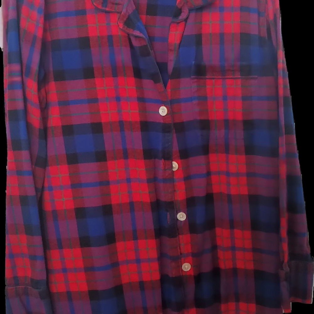 J Crew Red and Blue Plaid Button-Up Shirt